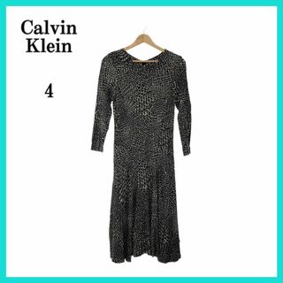 カルバンクライン(Calvin Klein)の美品 Calvin Klein カルバンクライン ワンピース 長袖 4(ロングワンピース/マキシワンピース)