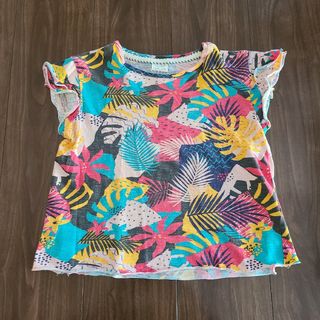 ザラキッズ(ZARA KIDS)の☆ZARA　ザラガール　カラフルボタニカル柄　Tシャツ　128cm(Tシャツ/カットソー)