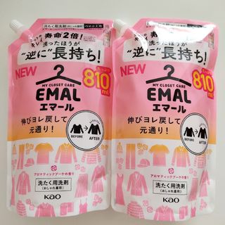 カオウ(花王)のエマール 洗濯洗剤 アロマティックブーケ つめかえ用  810mL×2個　花王(洗剤/柔軟剤)