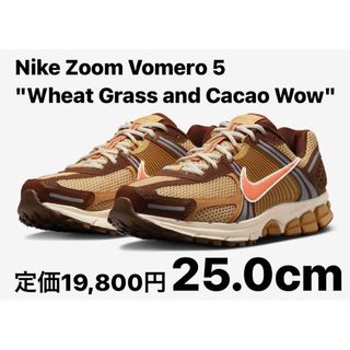 ナイキ(NIKE)の【完売品】ナイキ ズームボメロ5 ウィートグラス アンド カカオワウ 25.0(スニーカー)