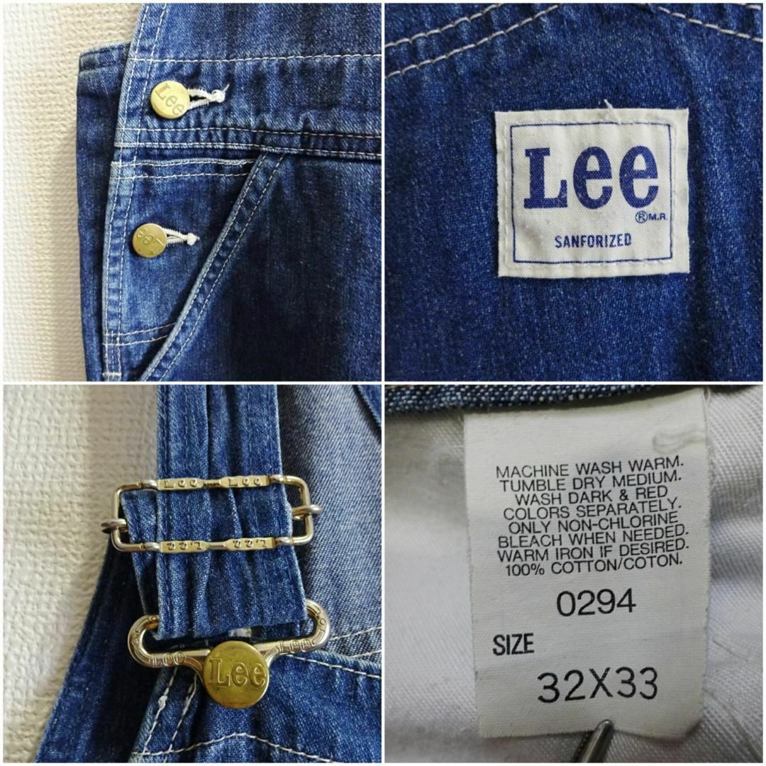 Lee(リー)のLee　オーバーオール　0294　【L】　サロペット　ストレート　藍青　日本製 メンズのパンツ(サロペット/オーバーオール)の商品写真