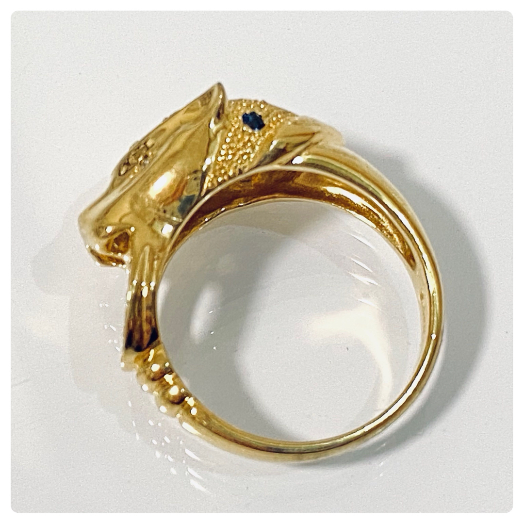 シルバー925 ゴールド パンサー カスタム リング 指輪 メンズのアクセサリー(リング(指輪))の商品写真