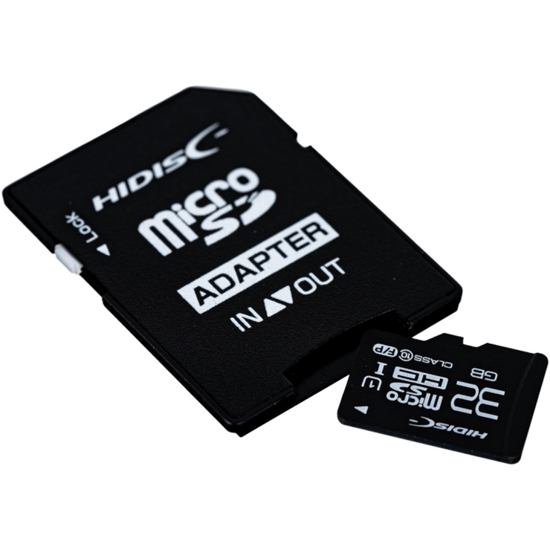 HIDISC(ハイディスク)の★microSDカード 32GB［3枚セット] (SDカードとしても使用可能!) スマホ/家電/カメラのPC/タブレット(PC周辺機器)の商品写真