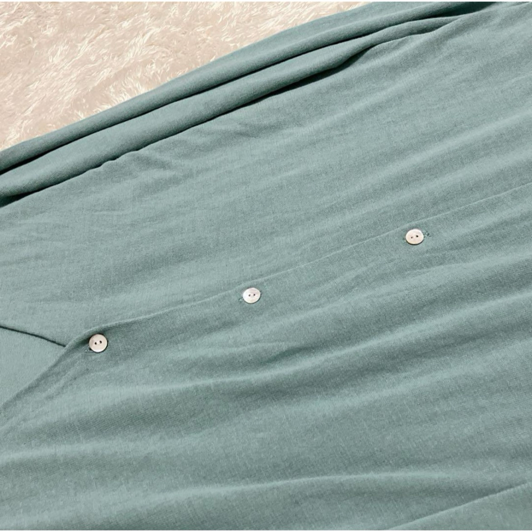 ichi(イチ)のイチ コットン 長袖 薄手 ロングカーディガン レディースのトップス(カーディガン)の商品写真
