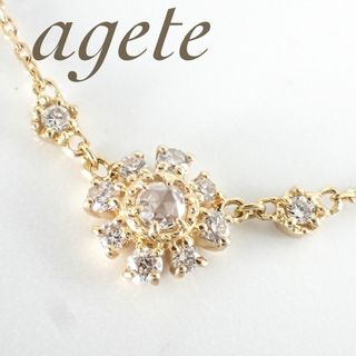 アガット(agete)のアガット agete K18YG ローズカットダイヤモンド 0.09ct ネック(ネックレス)