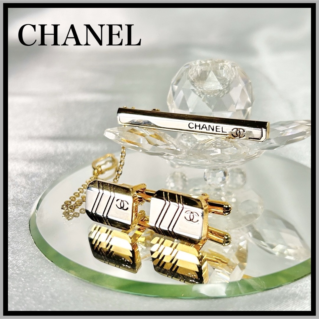 CHANEL(シャネル)のシャネル ネクタイピン カフリンクス セット ココマーク CHANEL ゴールド メンズのファッション小物(ネクタイピン)の商品写真