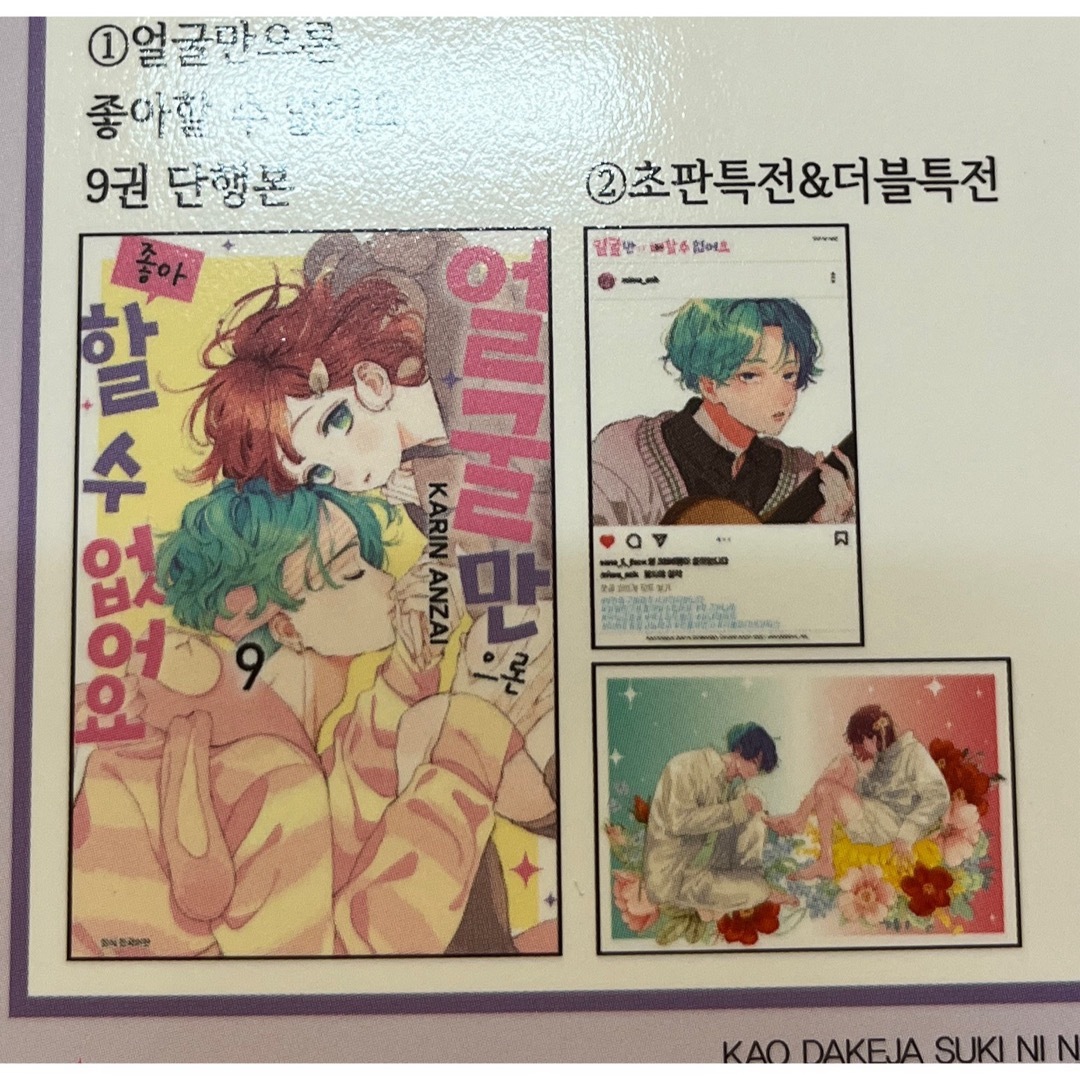 顔だけじゃ好きになりません 9巻 韓国版 エンタメ/ホビーの漫画(その他)の商品写真