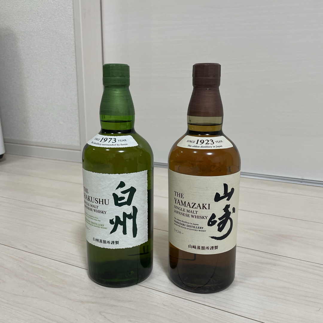 サントリー(サントリー)のサントリー　山崎　白州　700ml  合計２本 食品/飲料/酒の酒(ウイスキー)の商品写真