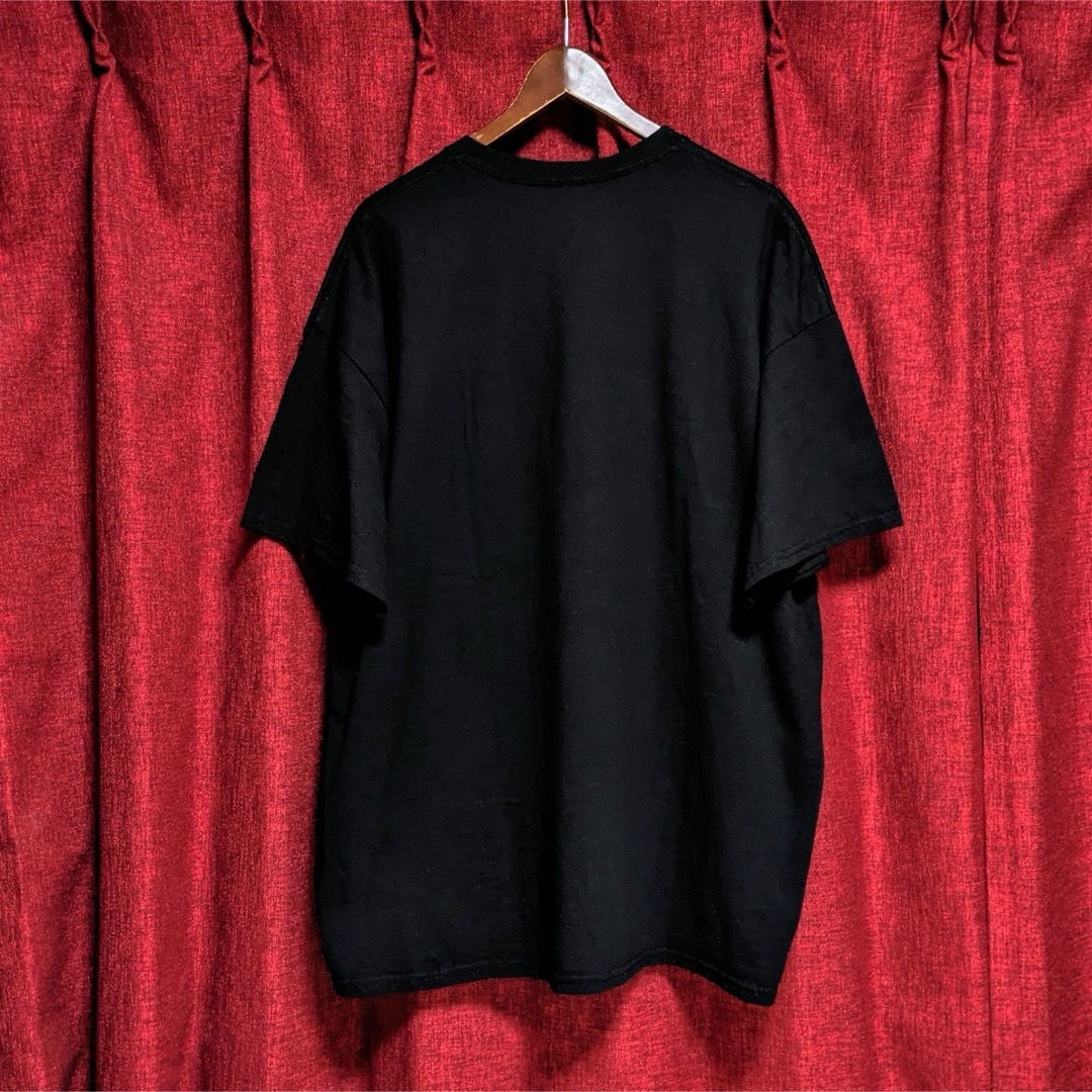 GILDAN(ギルタン)のUS古着 スクールT チームロゴ Tシャツ 黒 半袖 アメカジ ワイドシルエット メンズのトップス(Tシャツ/カットソー(半袖/袖なし))の商品写真