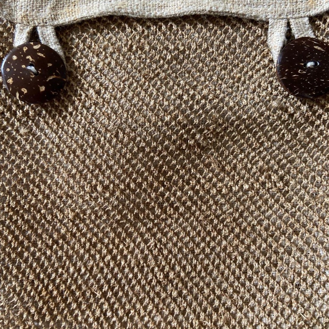 麻素材　斜め掛けショルダーバッグ レディースのバッグ(ショルダーバッグ)の商品写真