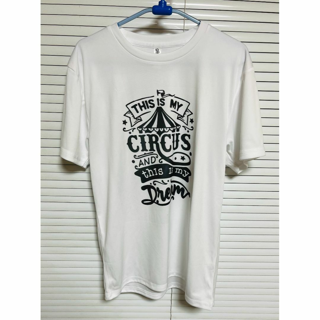 glimmer(グリマー)のglimmer  速乾  Tシャツ CIRCUS ホワイト Ⓜ 軽量100g レディースのトップス(Tシャツ(半袖/袖なし))の商品写真