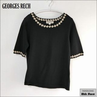 ジョルジュレッシュ(GEORGES RECH)のGEORGES RECH レディース トップス 半袖 黒 M(カットソー(半袖/袖なし))