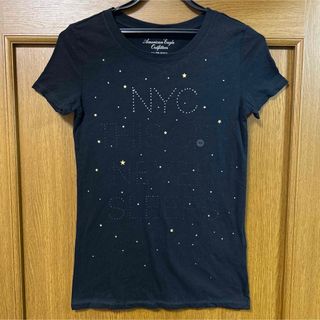 アメリカンイーグル(American Eagle)のアメリカンイーグル　ブラック　半袖　Tシャツ(Tシャツ(半袖/袖なし))