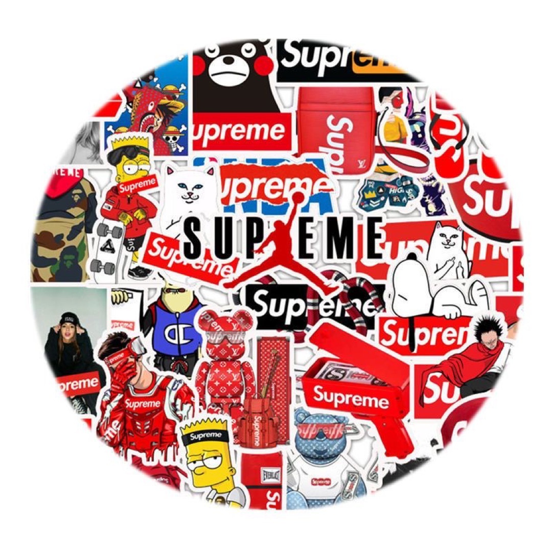 supreme ステッカー シール 50枚 新品未使用  エンタメ/ホビーのおもちゃ/ぬいぐるみ(キャラクターグッズ)の商品写真