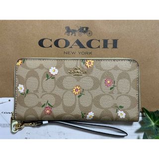 コーチ(COACH)の新品未使用COACH アラウンドジップ　長財布　花柄(財布)