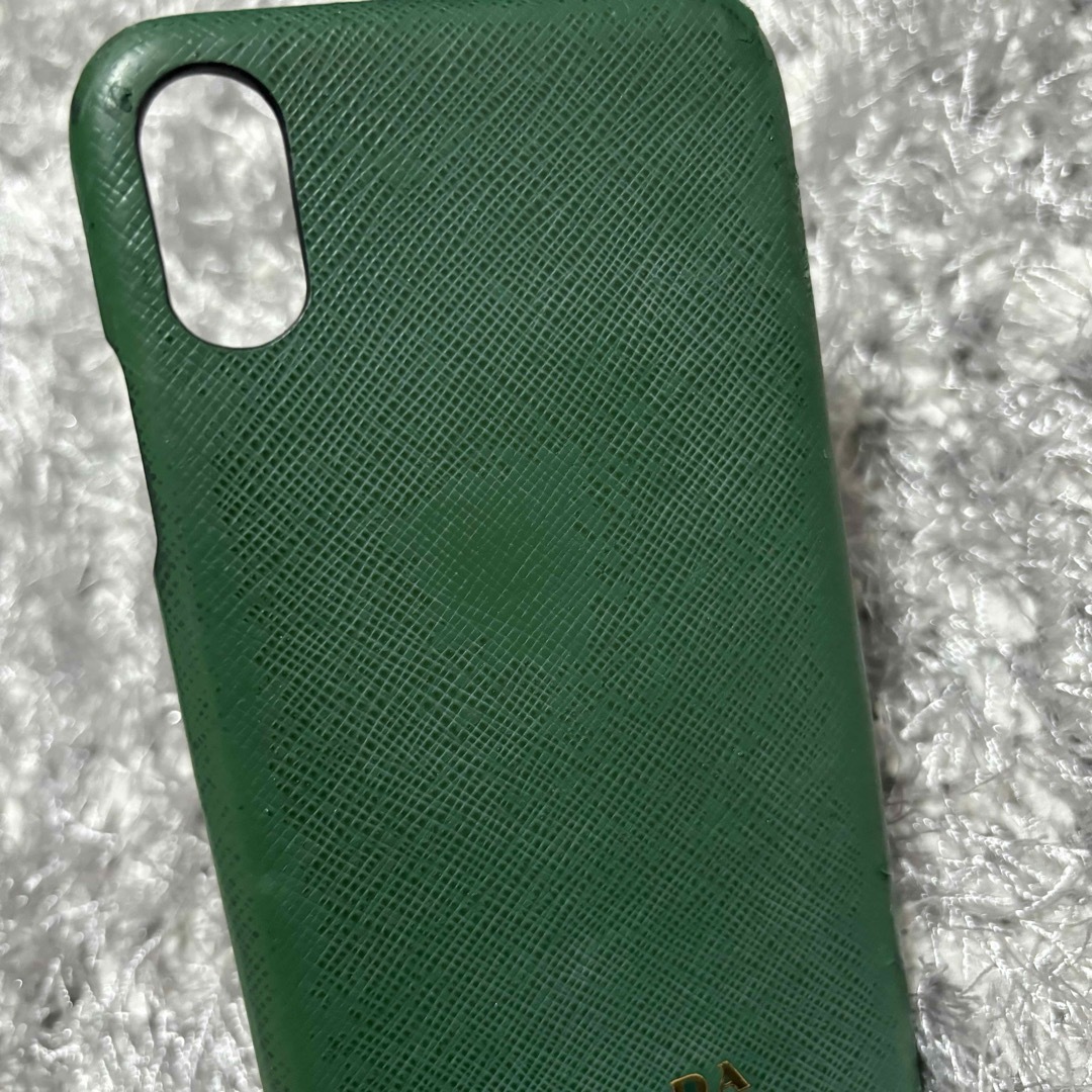 PRADA(プラダ)の【PRADA】iPhone XS Max ケース 緑 スマホ/家電/カメラのスマホアクセサリー(iPhoneケース)の商品写真