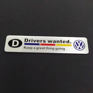 Volkswagen - フォルクスワーゲン　 Drivers wanted.　 アルミニムステッカー