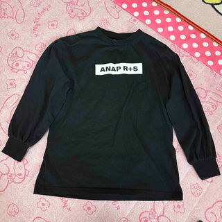 アナップガール(ANAP GiRL)のANAP GIRL ロングTシャツ ブラック(Tシャツ/カットソー)