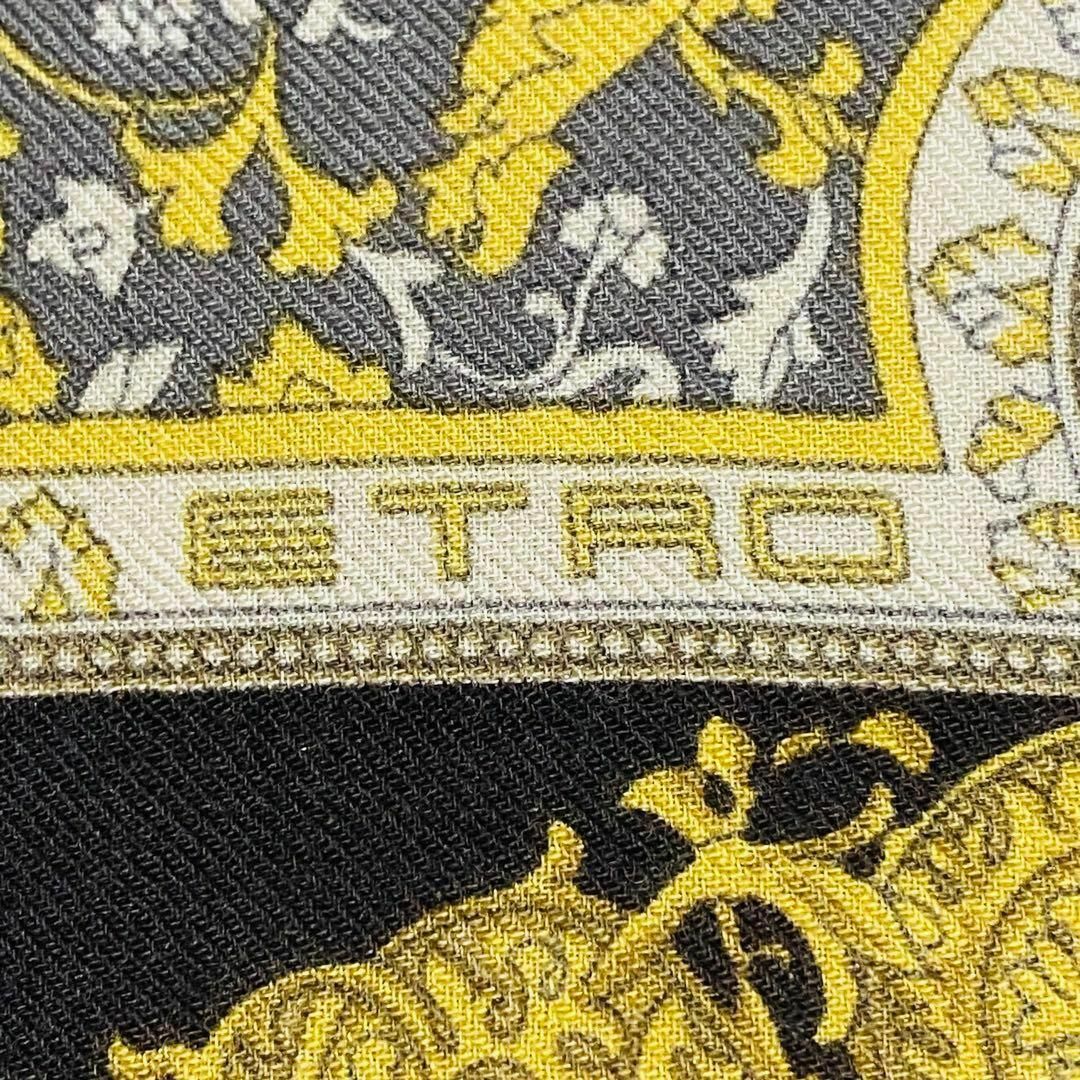 ETRO(エトロ)の極美品 ★ETRO★ ストール ペイズリー柄 ウール シルク イエロー レディースのファッション小物(ストール/パシュミナ)の商品写真