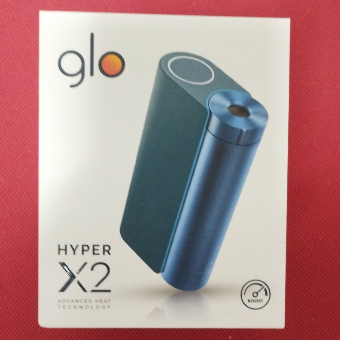 glo(グロー)の【新品未使用品】開封後発送 電子タバコ glo HYPER X2 メタルブルー メンズのファッション小物(タバコグッズ)の商品写真