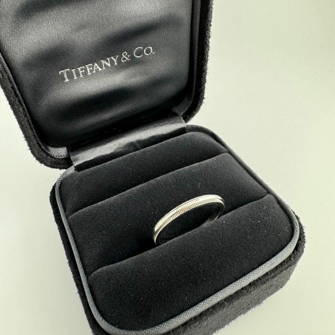 Tiffany & Co.(ティファニー)のティファニー Pt 950 指輪 リング ミルグレイン プラチナ 13.5 号 レディースのアクセサリー(リング(指輪))の商品写真