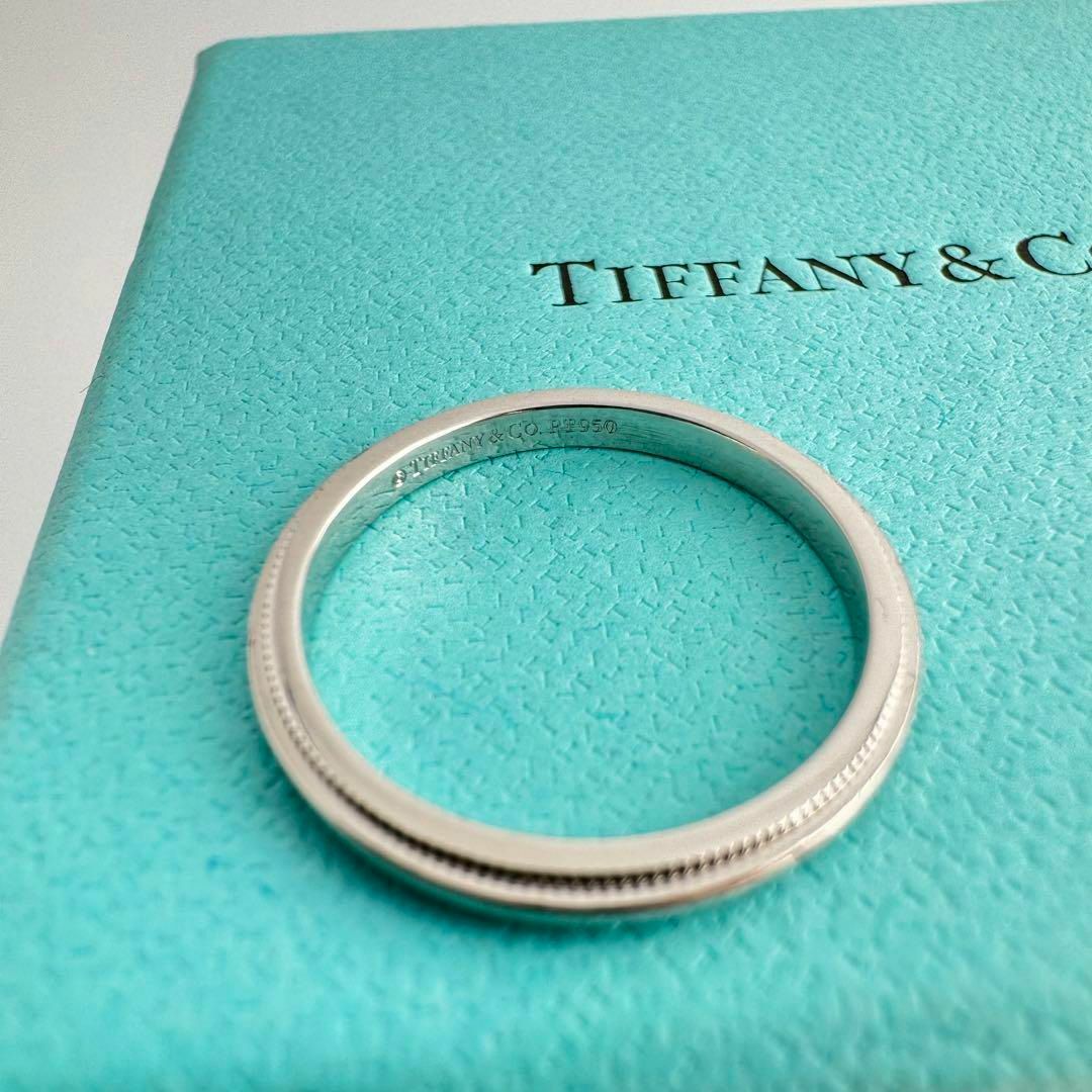 Tiffany & Co.(ティファニー)のティファニー Pt 950 指輪 リング ミルグレイン プラチナ 13.5 号 レディースのアクセサリー(リング(指輪))の商品写真