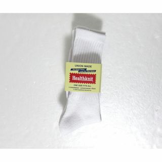 ヘルスニット(Healthknit)の新品 Healthknit シンカー 無地 ソックス 2足 ホワイト メンズ(ソックス)