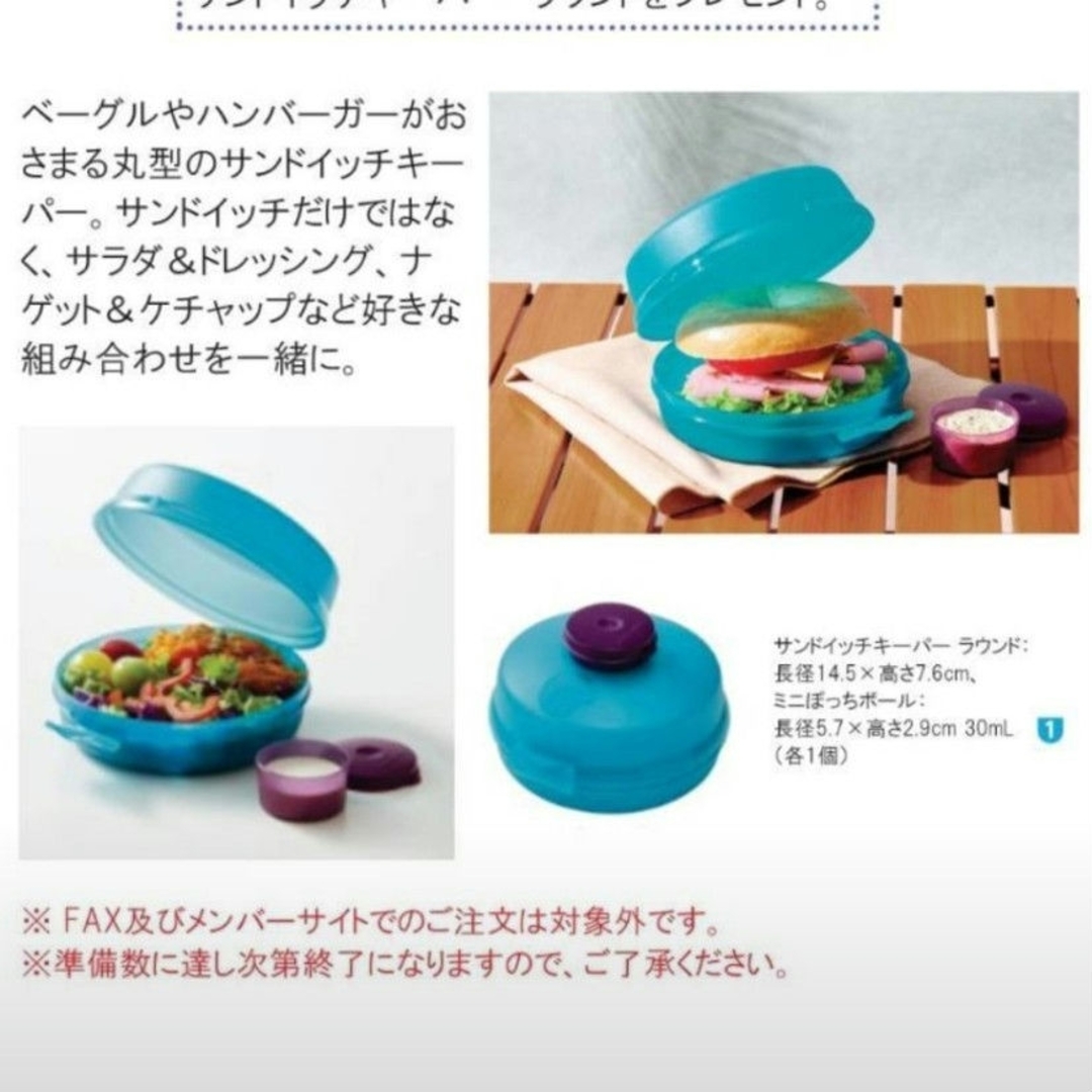 TupperwareBrands(タッパーウェア)のタッパーウェア　サンドイッチキーパー インテリア/住まい/日用品のキッチン/食器(弁当用品)の商品写真