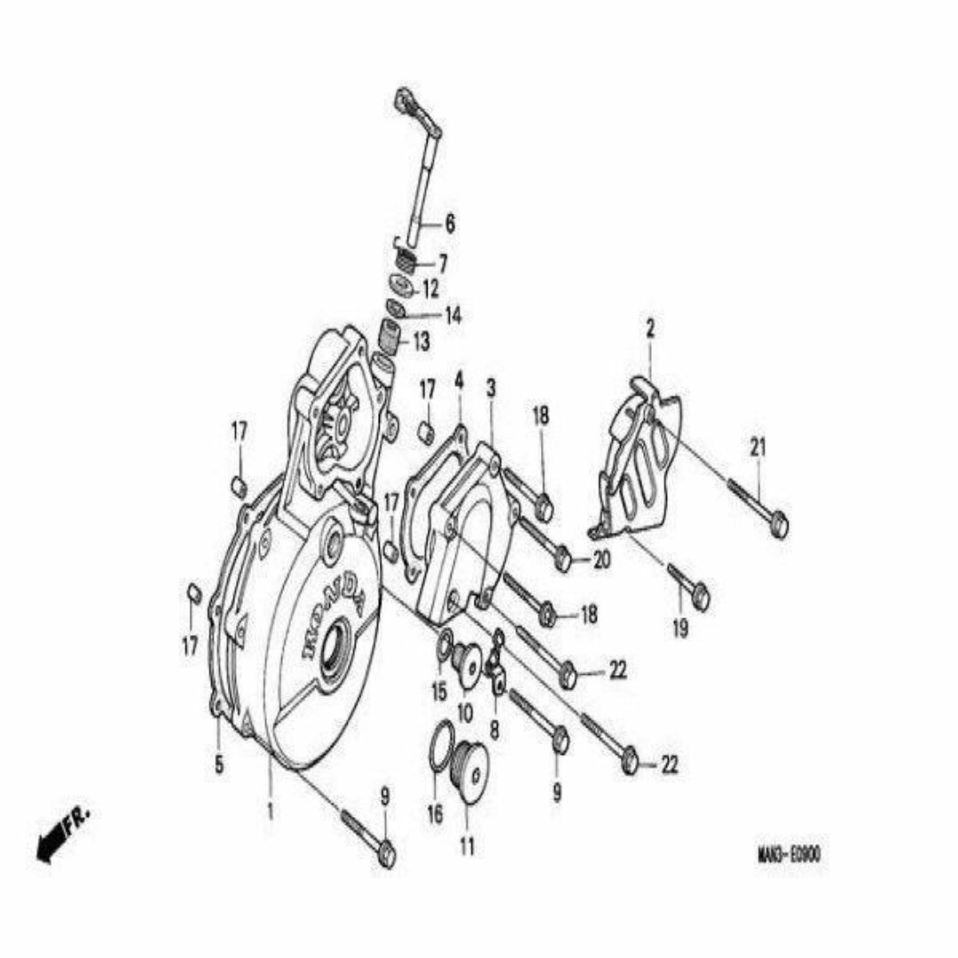 ホンダ(ホンダ)のホンダ XR650 L 左 クランクケースカバー 自動車/バイクの自動車(車種別パーツ)の商品写真