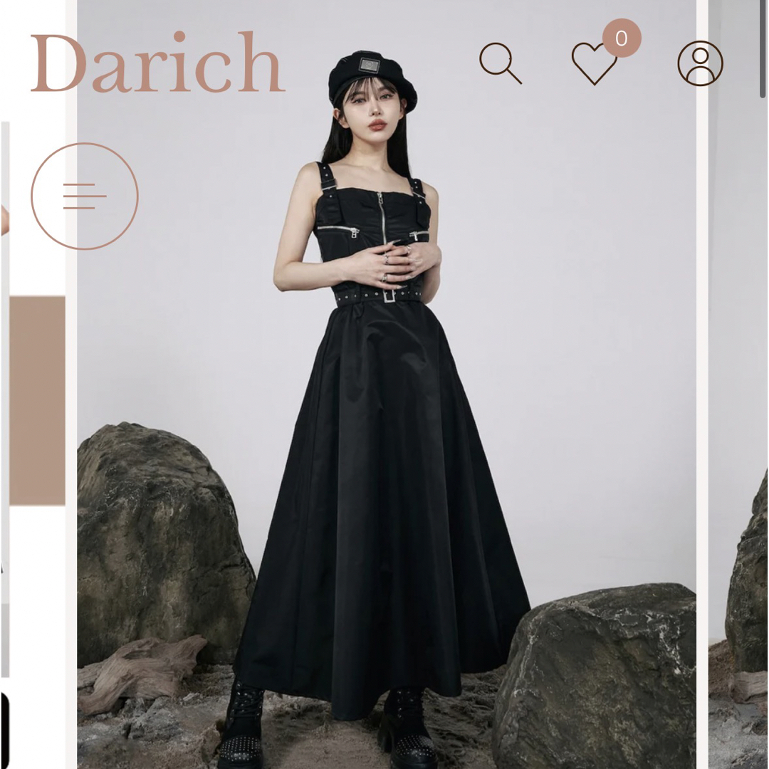 Darich(ダーリッチ)のナイロンジャンパーロングワンピース レディースのワンピース(ロングワンピース/マキシワンピース)の商品写真