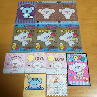 BT21☆KOYAシール・カード12枚セット(キャラクターグッズ)