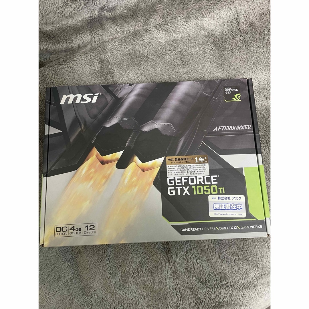 NVIDIA(エヌビディア)のMSI GEFORCE GTX 1050 TI 4G OCV1/SP グラフィッ スマホ/家電/カメラのPC/タブレット(PCパーツ)の商品写真