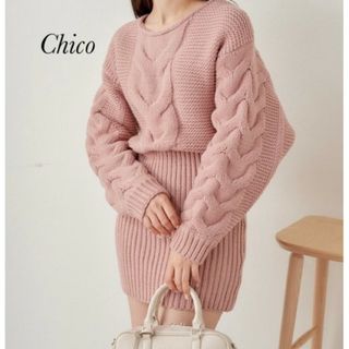 who's who Chico - 新品 Chico ドルマンニットミニワンピース