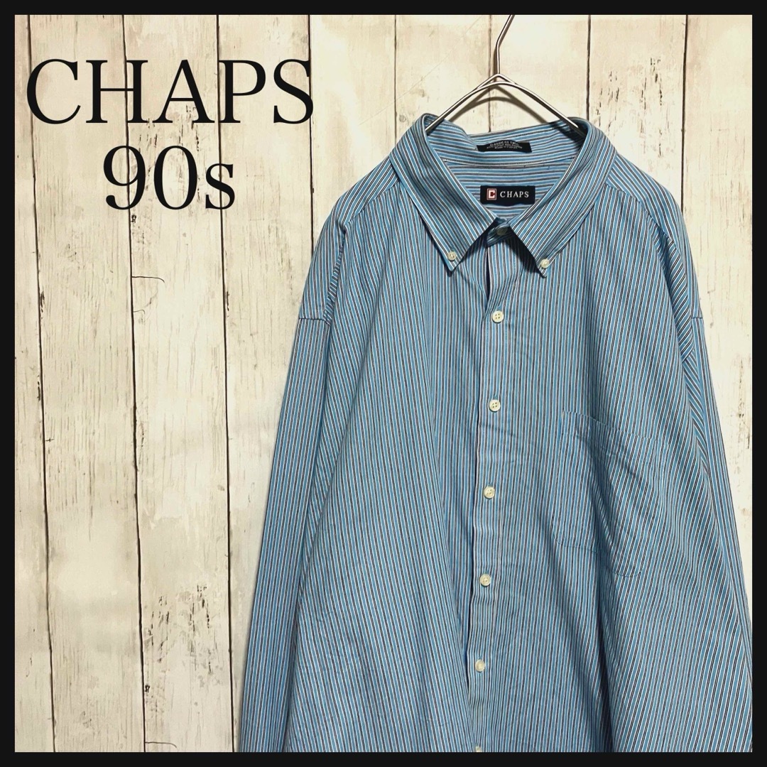 CHAPS(チャップス)のチャップス 長袖BDストライプシャツ90sラルフローレン Z1132 メンズのトップス(シャツ)の商品写真