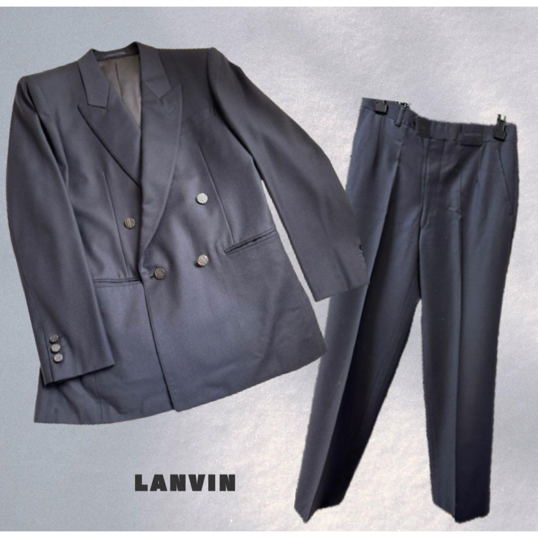 LANVIN(ランバン)の【美品】LANVIN　PARIS ランバン  セットアップ ダブルスーツ メンズのスーツ(セットアップ)の商品写真