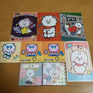 BT21☆RJシール・カード9枚セット(キャラクターグッズ)