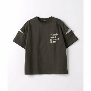 ユナイテッドアローズグリーンレーベルリラクシング(UNITED ARROWS green label relaxing)の【BLACK】TJ サイドスリット Tシャツ 110cm-130cm(Tシャツ/カットソー)