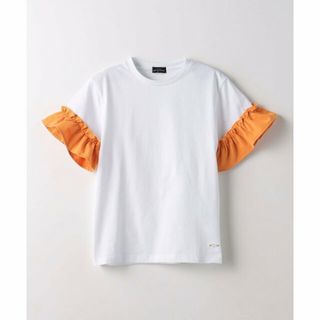 ユナイテッドアローズグリーンレーベルリラクシング(UNITED ARROWS green label relaxing)の【OFF WHITE】TJ ソリッド フリル袖 Tシャツ 100cm-130cm(Tシャツ/カットソー)