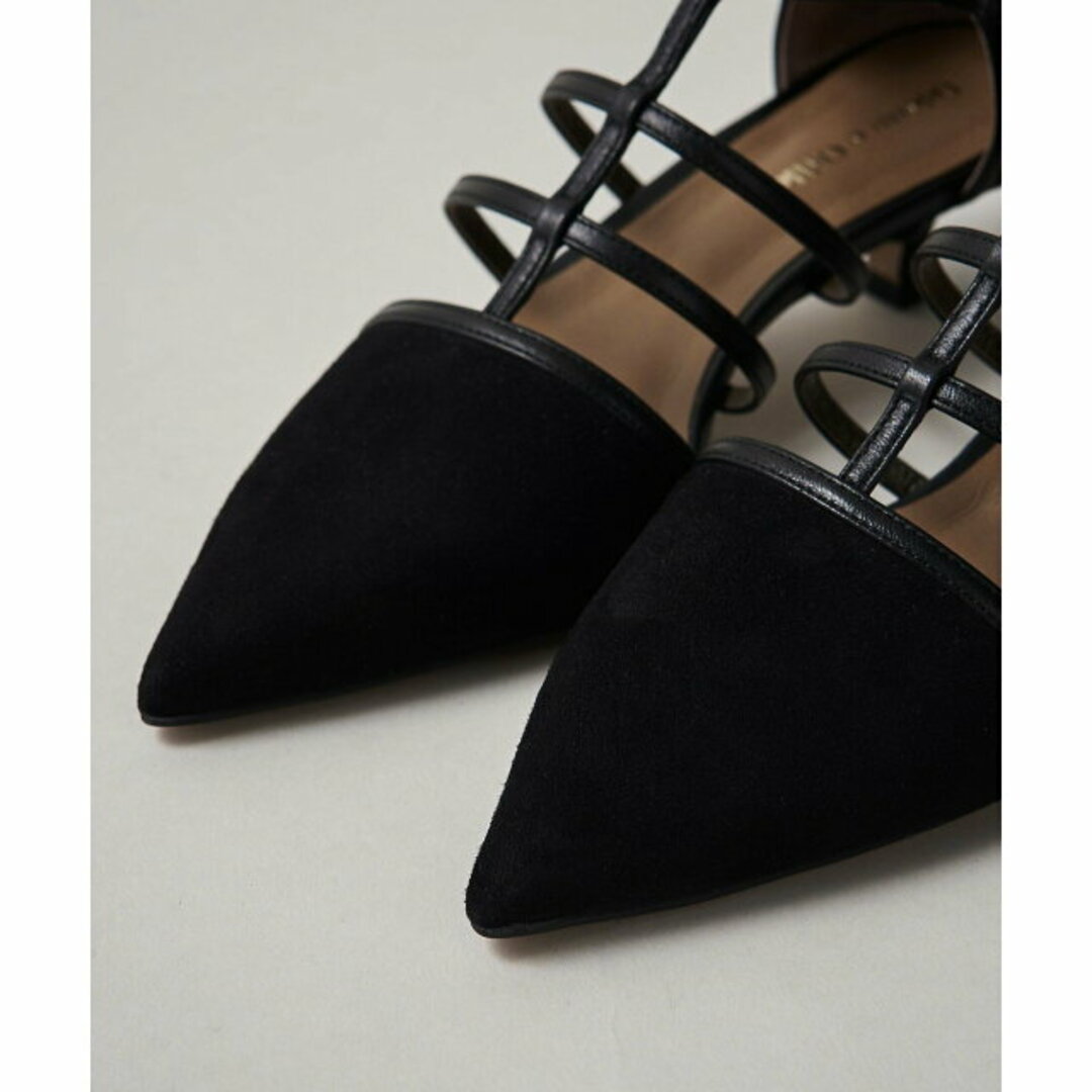 Odette e Odile(オデットエオディール)の【BLACK】【23cm】ナローベルトセパレート パンプス40↑ レディースの靴/シューズ(ハイヒール/パンプス)の商品写真