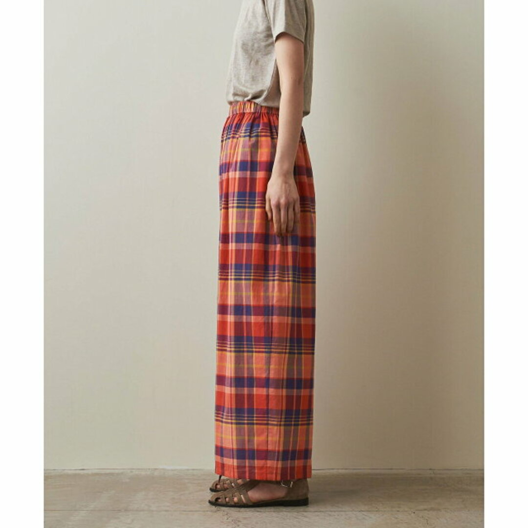 steven alan(スティーブンアラン)の【RED】【S】<Steven Alan>COTTON SILK CHECK EASY WIDE PANTS/パンツ レディースのパンツ(その他)の商品写真