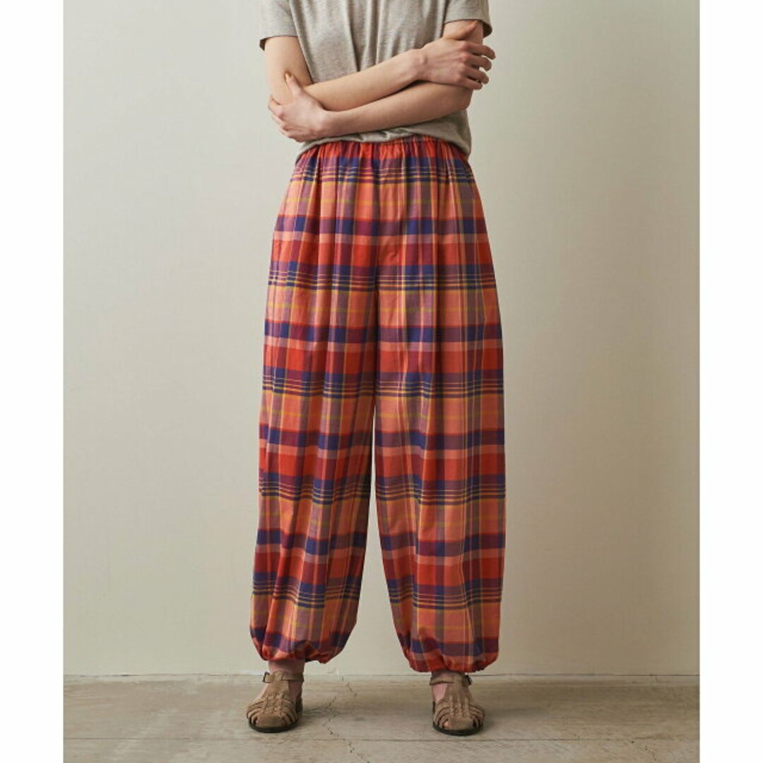 steven alan(スティーブンアラン)の【RED】【S】<Steven Alan>COTTON SILK CHECK EASY WIDE PANTS/パンツ レディースのパンツ(その他)の商品写真