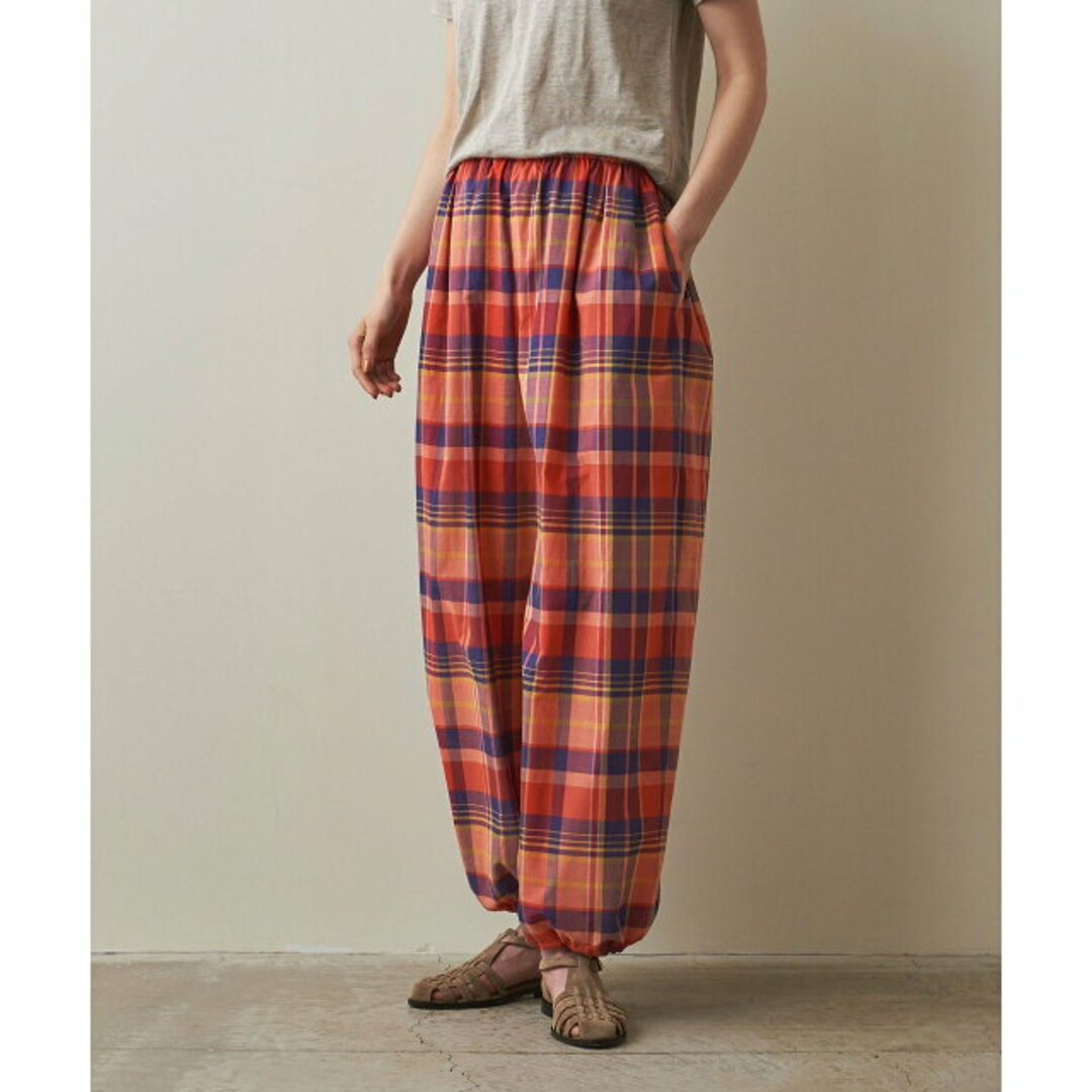 steven alan(スティーブンアラン)の【RED】【S】<Steven Alan>COTTON SILK CHECK EASY WIDE PANTS/パンツ レディースのパンツ(その他)の商品写真