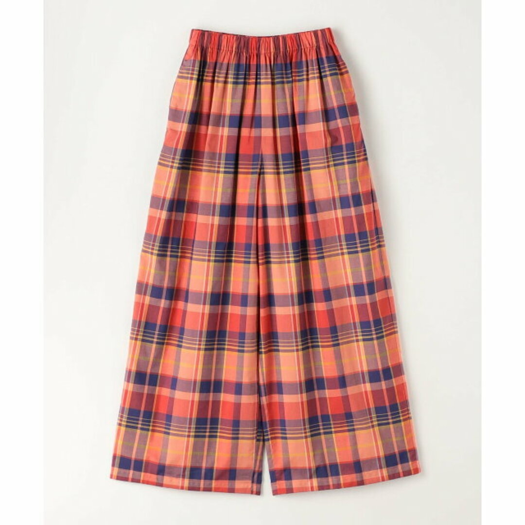 steven alan(スティーブンアラン)の【RED】【S】<Steven Alan>COTTON SILK CHECK EASY WIDE PANTS/パンツ レディースのパンツ(その他)の商品写真