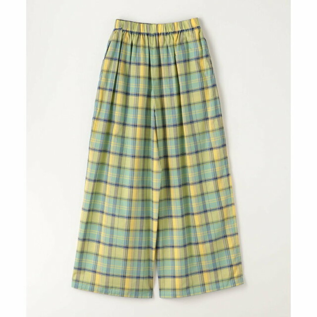 steven alan(スティーブンアラン)の【LIME】【M】<Steven Alan>COTTON SILK CHECK EASY WIDE PANTS/パンツ レディースのパンツ(その他)の商品写真