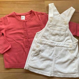 ムジルシリョウヒン(MUJI (無印良品))の【美品】80サイズベビー服２点セット(ワンピース)