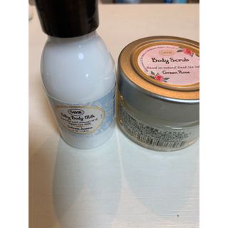 サボン(SABON)のSABON ボディスクラブ(グリーン・ローズ)、ミルク(デリケート・ジャスミン)(ボディスクラブ)