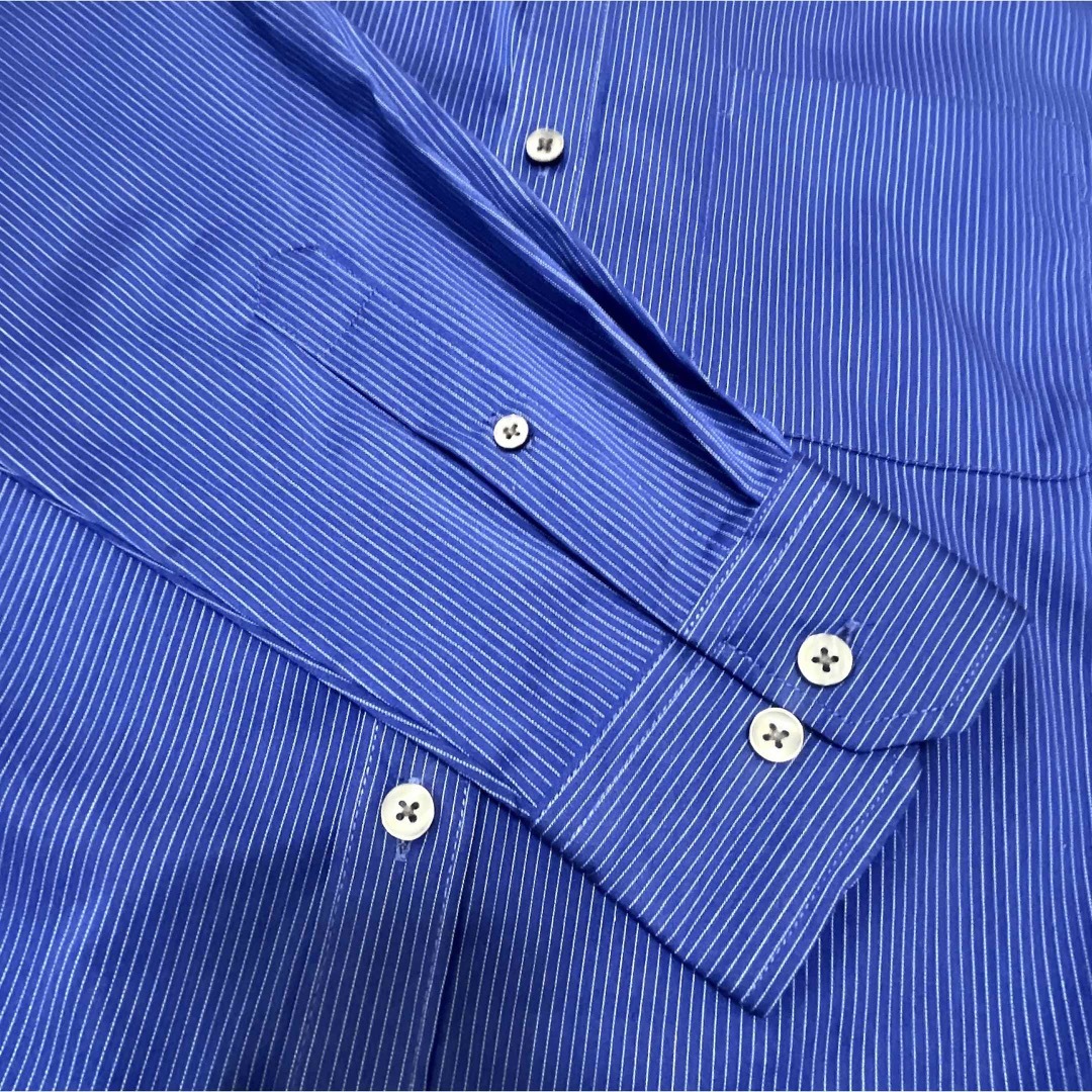 shirts(シャツ)のUSA古着　ドレスシャツ　S　ブルー　ストライプ　長袖　VAN HEUSEN メンズのトップス(シャツ)の商品写真
