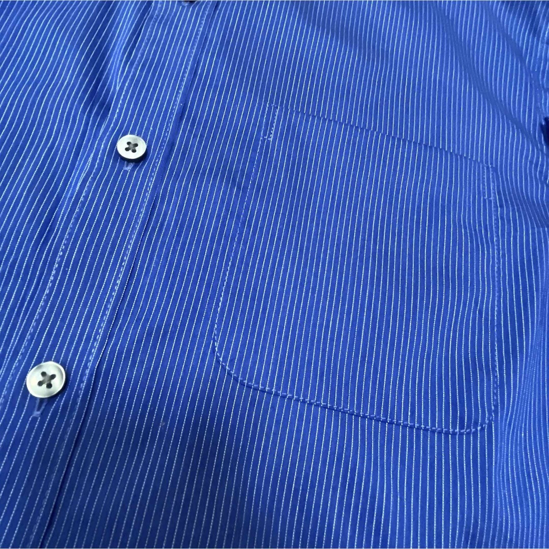 shirts(シャツ)のUSA古着　ドレスシャツ　S　ブルー　ストライプ　長袖　VAN HEUSEN メンズのトップス(シャツ)の商品写真