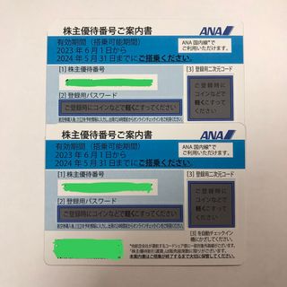 エーエヌエー(ゼンニッポンクウユ)(ANA(全日本空輸))のANA 株主優待券　2枚セット (匿名配送)(その他)