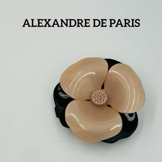 アレクサンドルドゥパリ(Alexandre de Paris)の★ALEXANDRE DE PARIS★ バレッタ 花 ラインストーン ピンク(バレッタ/ヘアクリップ)